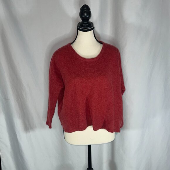Subtle Luxury - Cashmere Sweater Womens Size XS/S Red Cropped - Picture 5 of 9